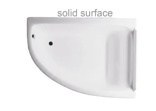 Ванна из искусственного камня Astra-Form Анастасия 01010064 правая 182x125 см белый матовый